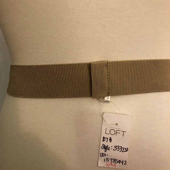 NWT Loft Beaded Belt in Gold and Tan - Picture 3 of 6